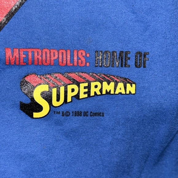 Blue Superman Logo T-Shirt size large - Picture 14 of 14